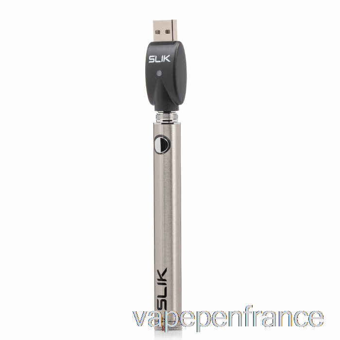 Stylo Vape Argenté Avec Batterie Slik Twist 900mah